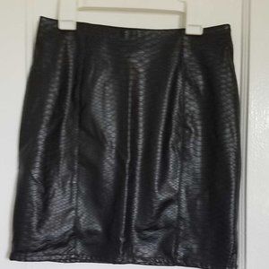H&M Faux Crocodile Leather Mini Skirt